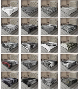 Ambesonne Monochrome Flat Sheet Top Sheet Decorative Bedding 6 Sizes - Picture 1 of 42