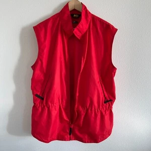 Vintage REI Weste rot Shell Herren Damen dünn Windbreaker Shellweste Jacke 90er Retro - Bild 1 von 10
