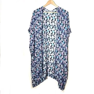 Simply Southern blau lila Muschel Print Badeanzug Überwurf Cover Gr. OS B122 - Bild 1 von 4