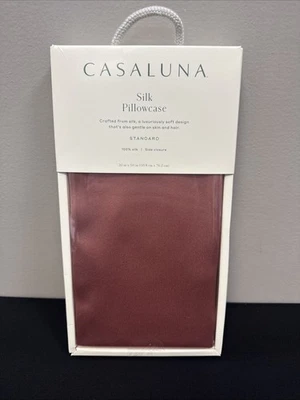 Funda de Almohada Casaluna Estándar Seda Sólida Moderna Rosa Nueva En Caja Foto 1 de 4