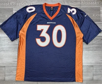 Camiseta de colección Nike NFL Denver Broncos Terrell Davis #30 para hombre talla 4XL años 90 azul Foto 1 de 4