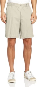 IZOD Saltwater Men's Relaxed Cotton Chinos Button Close Khaki 9” Shorts Size 44 - Picture 1 of 12
