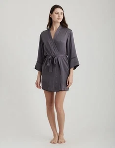 Papinelle Pure Silk Short Robe L RRP $275 BNWT - Picture 1 of 6