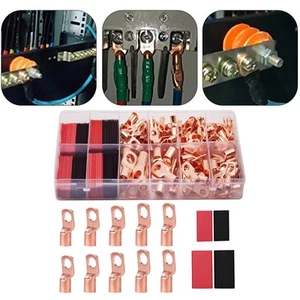 Copper Terminal Connections Made Easy 160pc Lug Kit with Heating Wraps - Afbeelding 1 van 9