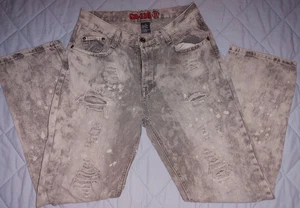 GS 115 size 18 x 28 Distressed Acid Wash Cotton/Polyester Jeans - Picture 1 of 10