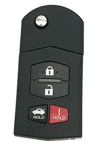 Replacement Key Fob Case Shell Fit for Mazda 3 5 6 RX-8 CX-7 CX 4 Buttons Black - Picture 1 of 6