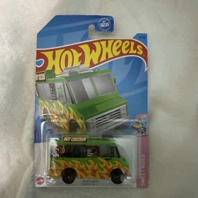 Camión de comida Hot Wheels Quick Bite Hot Chicken verde fundido a presión sellado casi nuevo Foto 1 de 3