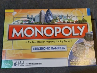 Monopoly Electronic Banking Board Game Never Been Played Excellent Condition - Image 1 of 4