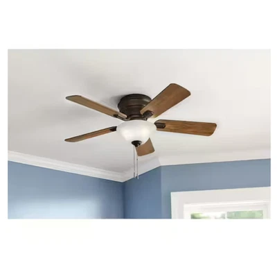Hampton Bay Hawkins 44" LED Light Ceiling Fan - Oil Rubbed Bronze (YG204C-ORB) - Image 1 of 4
