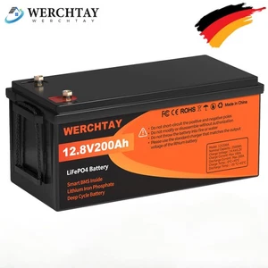 12V 200Ah LiFePO4 Akku Lithium 2560Wh Batterie 200A BMS für Solaranlage Boot RV - Bild 1 von 22