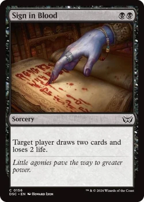 Sign in Blood - Light Play MTG Commander: Duskmourn: House of Horror - Image 1 of 1