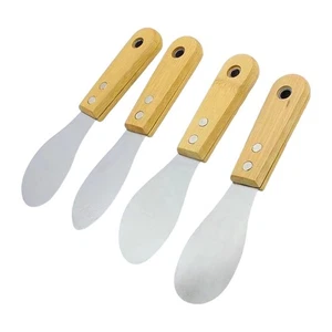 4Pcs Caulking Finishing Tool Carbon Steel Removal with Wooden Handle - Picture 1 of 7