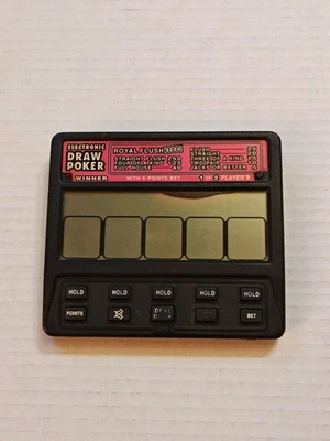 Radica Pocket Poker Handheld Electronic Game Draw Untested As Is - Image 1 of 2