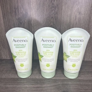 Aveeno Positively Radiant Skin Brightening Exfoliating Face Scrub 5oz Lot Of 3 - Picture 1 of 4