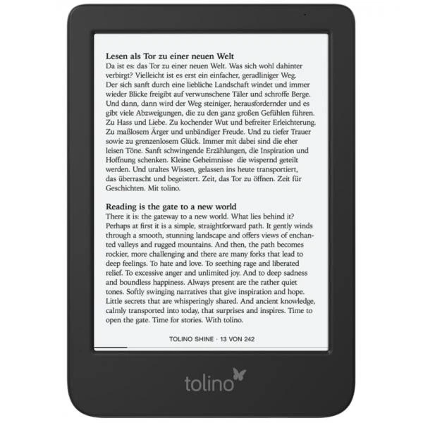 Tolino shine 5 lettore e-book Touch screen 16 GB Wi-Fi Nero - Immagine 1 di 1