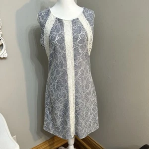 Joompy Damen Herbst Kleid Größe M Made In USA Ärmellos Spitze Blau - Bild 1 von 6