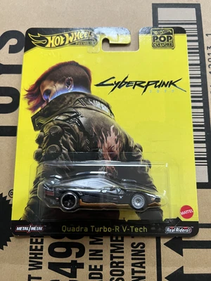 Hot Wheels Premium Pop Culture Cyberpunk Quadra Turbo R V Tech - Image 1 of 2