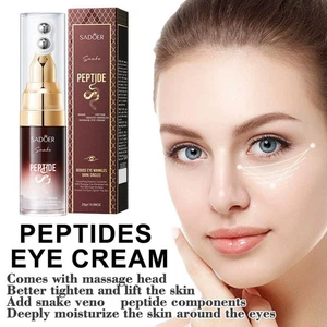 Smooth Wrinkles Massage Eye Cream Reduce Eye Wrinkles Dark Circles H9A8 - Picture 1 of 18