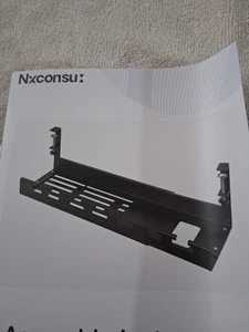 31" Extendable Under Desk Cable Management Tray Multi-Functional Vented Rack - Afbeelding 1 van 8