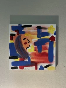 original abstract painting on canvas 8x8 inches - Picture 1 of 2