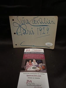 Lina Cavalieri Firmado Corte 4.5x6 Autógrafo JSA Inscrito París 1929 -1 # - Imagen 1 de 3