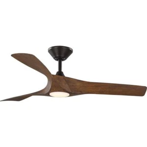 Progress Lighting Contemporary Ceiling Fan w/ Remote 52" Propeller Woodgrain - Picture 1 of 12