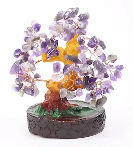5" Feng Shui Amethyst Purple Money Tree Wealth Fortune Blessing Gift US Seller - Picture 1 of 2