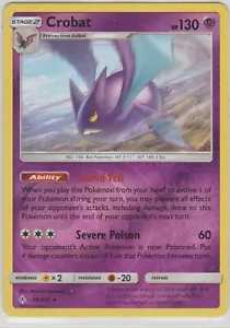 Pokemon JCC SM Bonos Ininterrumpidos 66/214 Crobat Reverso Holo Tarjeta Rara - Imagen 1 de 1