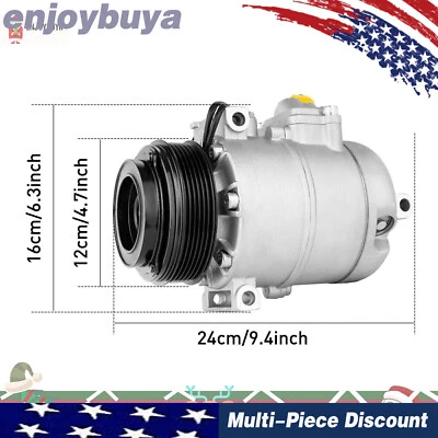 Conjunto de compresor y embrague aire acondicionado para BMW 325i 330i 525i M3 M5 X3 Z8 528i 328i Foto 1 de 4