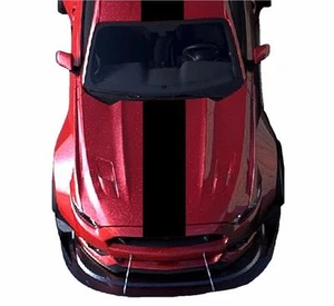 16" Single Gun Metal2 CARBON FIBER Vinyl RACING STRIPES (Fits Ford MUSTANG) - Picture 1 of 6