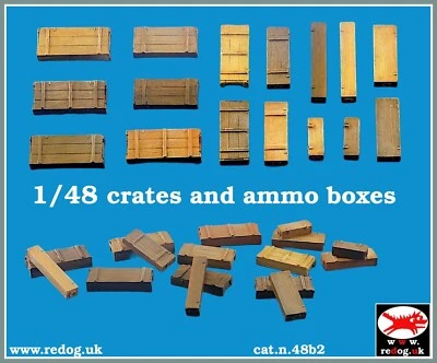 1:48 Boxes & Crates -    Scale Models / Stowage Diorama Accessories kit /b2 - Image 1 of 2