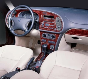 Dash Trim Kit for SAAB 9-3 1999 2000 01 02 2003 carbon fiber wood aluminum - Foto 1 di 4