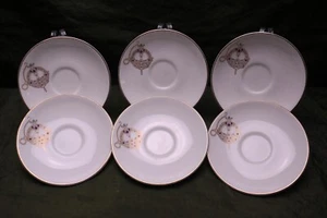Royal Tara Brooch Bone China 6 Saucers Smooth Gold Rim Ireland - Picture 1 of 5