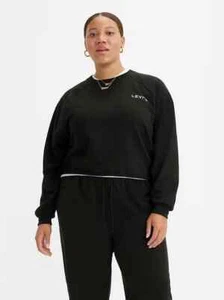 Levi's Plus Graphic Sweatshirt Women's 3X Black Crewneck Long Sleeve Pullover - Picture 1 of 14