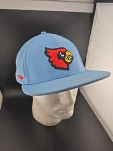 Pre Owned University of Louisville Cardinals Logo,Fitted Hat Sz Lrg/xlrg - Picture 1 of 6