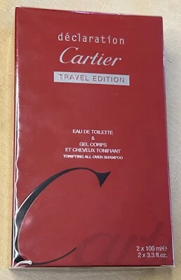 2 Pc. Gift Set Declaration Cartier 3.3 OZ/100Ml Spray+All Over Shampoo 3.4oz. - Imagem 1 de 4