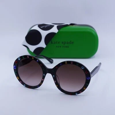 Kate Spade ZYA/G/S/STRASS 0SZE HA Preto/Pedras Multicoloridas/Marrom Gradiente 55-2... - Imagem 1 de 4