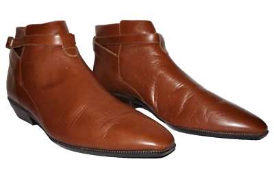 Botines de cuero tostado jengibre vintage años 90 AMALFI EE. UU. 8,5 ITALIA Foto 1 de 4