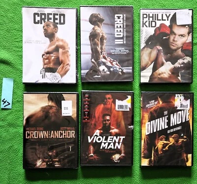 DVD Lot #47 Has 6 Brand New Sealed DVD's~ Fights & Boxing Action Movies Foto 1 de 4