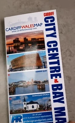 Cardiff City Centre / Cardiff Bay Street map - DL glossy card - Image 1 of 4
