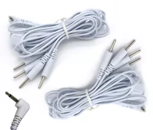 Leads for TENS/EMS Machines 2.5mm Connection with 4-pin Connectors One Pair - Picture 1 of 6