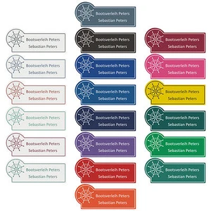 Namensschild - Kunststoff Farben mit Gravur personalisiert - Magnet - SCH018 - Bild 1 von 19