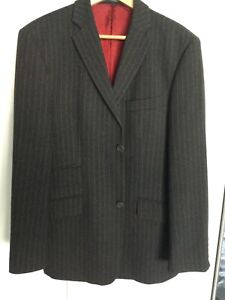 French Connection Grey Pinstripe Single Breasted Jacket 40 R VGC