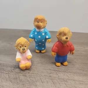 Vtg. 1980's Berenstain 3 Figurines Bear Collectibles Mama Bear & Kids - Picture 1 of 7