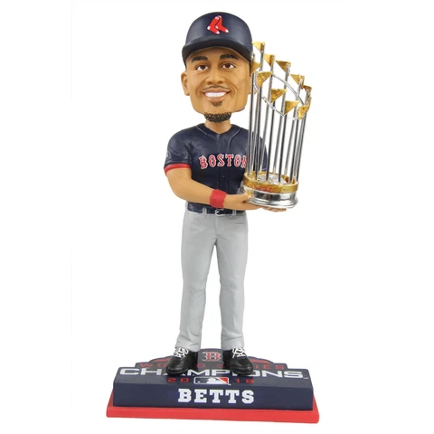 Mookie Betts Boston Red Sox 2018 World Series - Blue Jersey Bobblehead MLB Cover