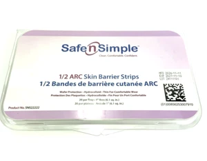 20 SAFE N SIMPLE #SNS22222 SKIN BARRIER STRIPS   1" (1/2 ARC) Exp 2027 - Picture 1 of 2