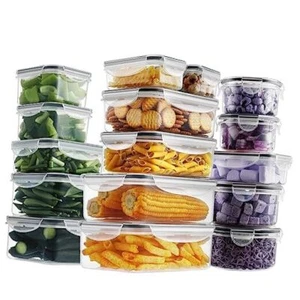 32 Pieces Food Storage Containers Set with Snap Lids (16 Lids + 16 Black - Picture 1 of 8