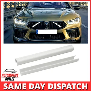 2x FRONTGRILL ZIERLEISTEN LEISTE V-STREBE WEISS FÜR BMW 1 2 3 4 5 6 7ER F30 F3 - Bild 1 von 15