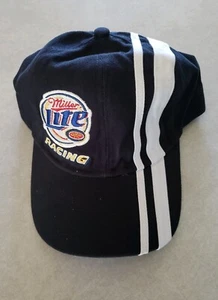 NASCAR Miller Lite Racing Cap Hat CSE Racewear Navy White Stripe - Picture 1 of 4