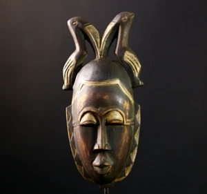 Máscara Guro africana vintage tribal madera tallada arte de pared pieza de de... - Imagen 1 de 24